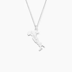 Pendentif Thea Argent Blanc