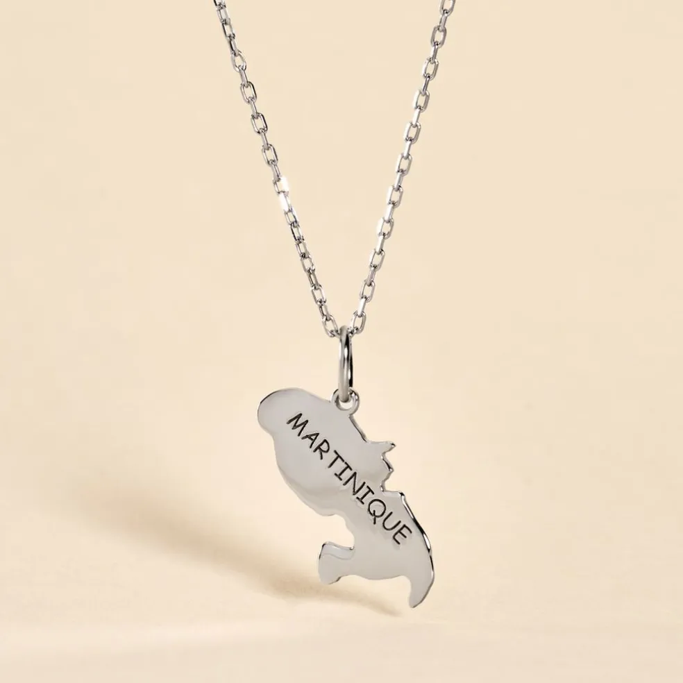 Pendentif Thea Argent Blanc