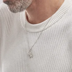 Pendentif Thea Argent Blanc