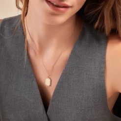 Pendentif Tissem Plaqué Or Doré Oxyde De Zirconium