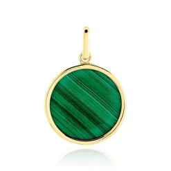 Pendentif Ultane Or Jaune Malachite