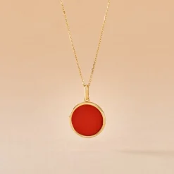Pendentif Ultane Or Jaune Corail