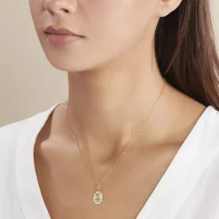 Pendentif Vierge Nuage Or Jaune