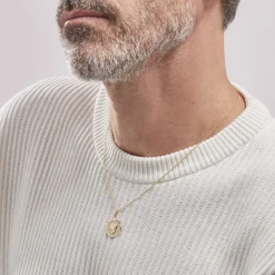 Pendentif Vierge Rond Or Jaune