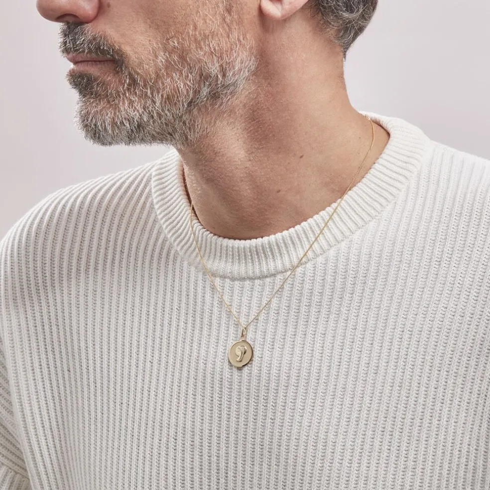 Pendentif Vierge Rond Or Jaune