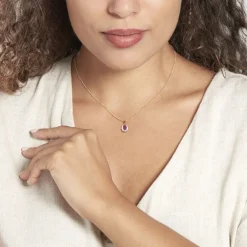 Pendentif Vladimir Or Jaune Rubis Diamants