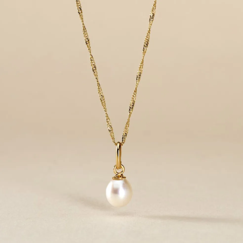 Pendentif Yoela Or Jaune Perle De Culture