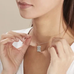 Pendentif Zodiaque Parchemin Argent Blanc