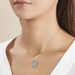 Pendentif Zodiaque Parchemin Argent Blanc