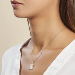 Pendentif Zodiaque Parchemin Argent Blanc