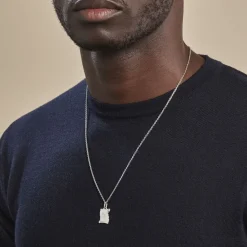 Pendentif Zodiaque Parchemin Argent Blanc