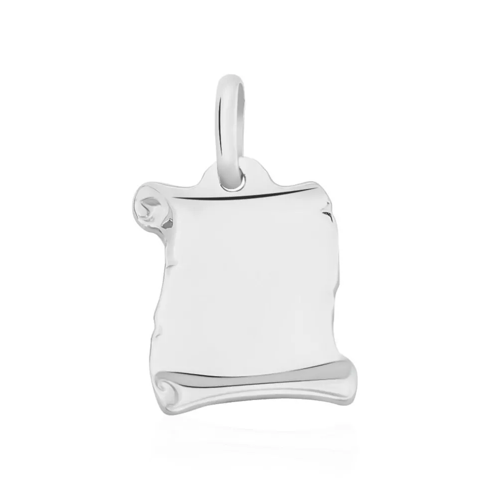 Pendentif Zodiaque Parchemin Argent Blanc