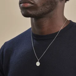 Pendentif Zodiaque Rond Argent Blanc