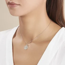 Pendentif Zodiaque Rond Argent Blanc