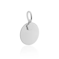 Pendentif Zodiaque Rond Argent Blanc