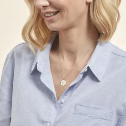 Pendentif Zodiaque Rond Argent Blanc