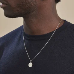 Pendentif Zodiaque Rond Argent Blanc