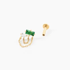 Piercing Beppe Or Jaune Oxyde De Zirconium