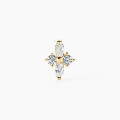 Piercing D'oreille Unitaire Eugênia Or Jaune Oxyde De Zirconium