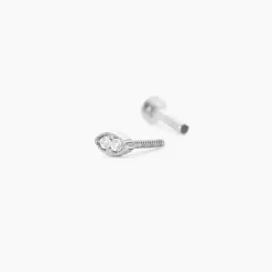 Piercing Oliviana Argent Blanc Oxyde De Zirconium