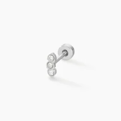Piercing Pirias Acier Blanc Oxyde De Zirconium