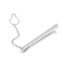 Pince Cravate Devi Argent Blanc