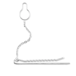 Pince Cravate Devi Argent Blanc