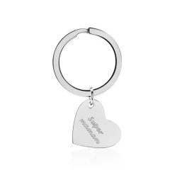 Porte Clefs Alambrima Acier Blanc