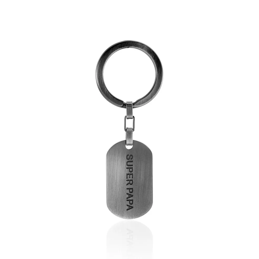 Porte Clefs Gallien Acier Blanc