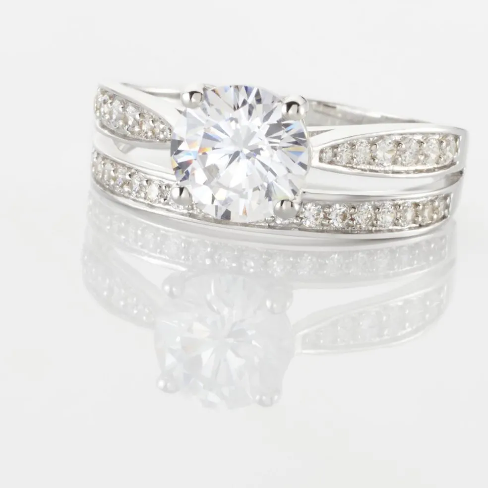 Solitaire Aarone Or Blanc Oxyde