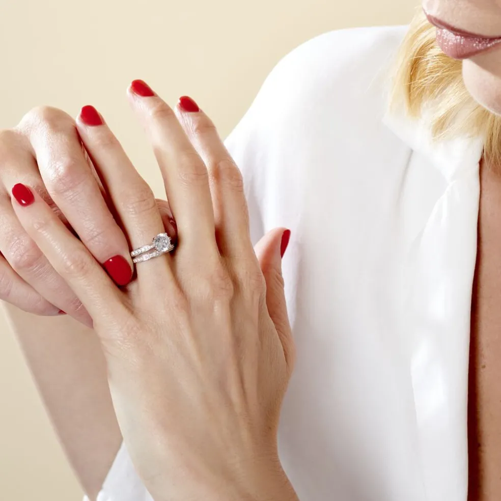 Solitaire Aarone Or Blanc Oxyde