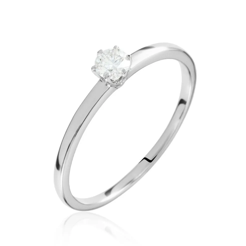 Solitaire Natalia Pl Platine Blanc Diamant