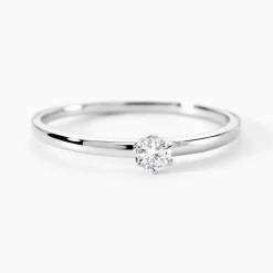 Solitaire Natalia Platine Blanc Diamant