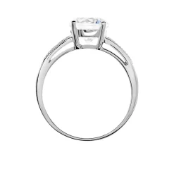 Solitaire Or Blanc Oxyde De Zirconium