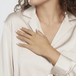 Solitaire Or Jaune Philys Oxyde De Zirconium