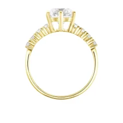 Solitaire Or Jaune Rachile Oxyde