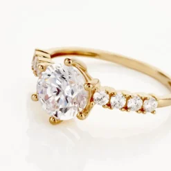 Solitaire Or Jaune Rachile Oxyde