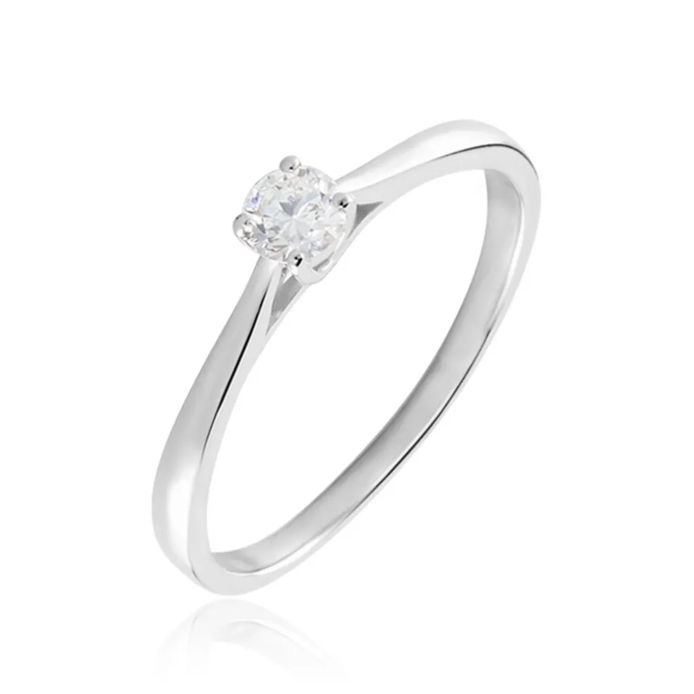 Solitaire Victoria Platine Blanc Diamant