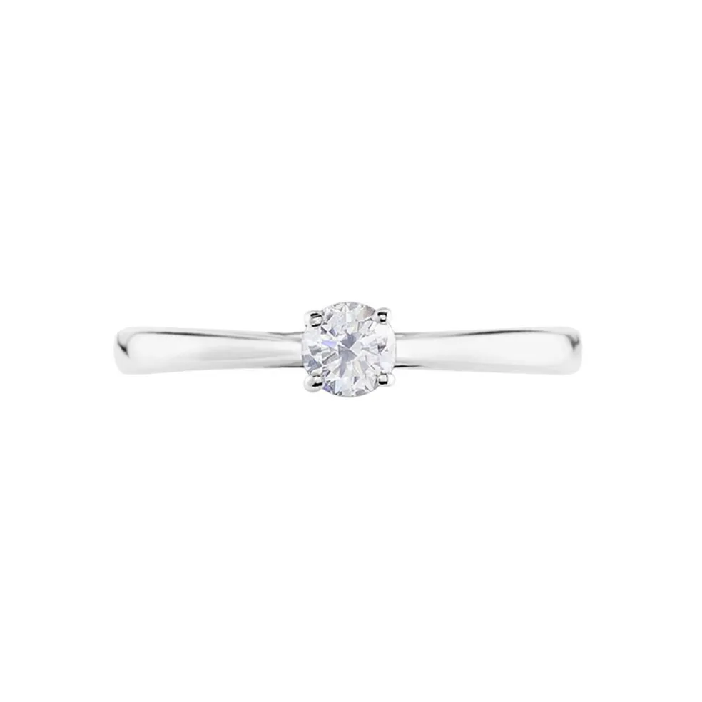 Solitaire Victoria Platine Blanc Diamant