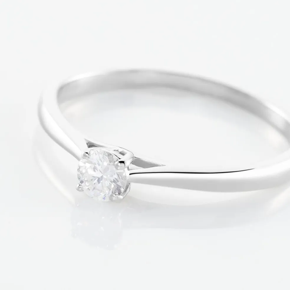 Solitaire Victoria Platine Blanc Diamant